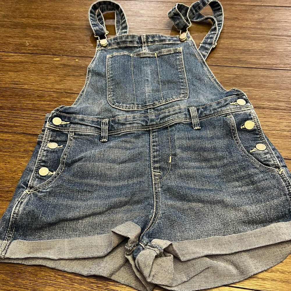 Old Navy Women Cuffed Jean Short Overall